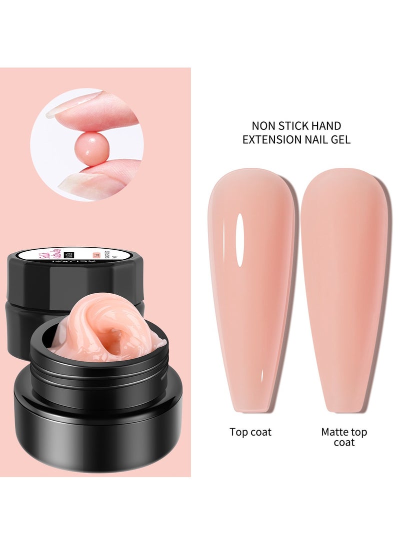 شايجاي 5 مل غير لاصقة اليد الصلبة تمديد جيل الأظافر-شفاف ، عارية ، حجر الراين جل الغراء لسهولة التطبيق - Image 1