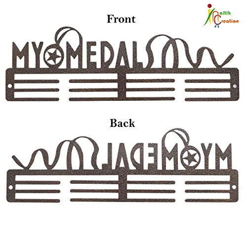 NAITIK CREATION Medal Hanger for Wall – Medal Holder Display Hanger | Holds Up to 65 Medals | Sports Medal Display | Medals Hanger | Premium Antique Golden (My Medal) - Image 2