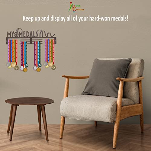NAITIK CREATION Medal Hanger for Wall – Medal Holder Display Hanger | Holds Up to 65 Medals | Sports Medal Display | Medals Hanger | Premium Antique Golden (My Medal) - Image 5