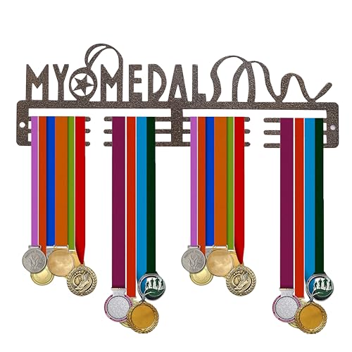 NAITIK CREATION Medal Hanger for Wall – Medal Holder Display Hanger | Holds Up to 65 Medals | Sports Medal Display | Medals Hanger | Premium Antique Golden (My Medal) - Image 1