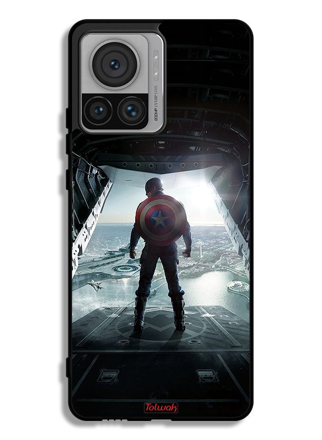 Tolwak Motorola Edge 30 Ultra Protective Case Cover Portrait Display Captain America - Image 1