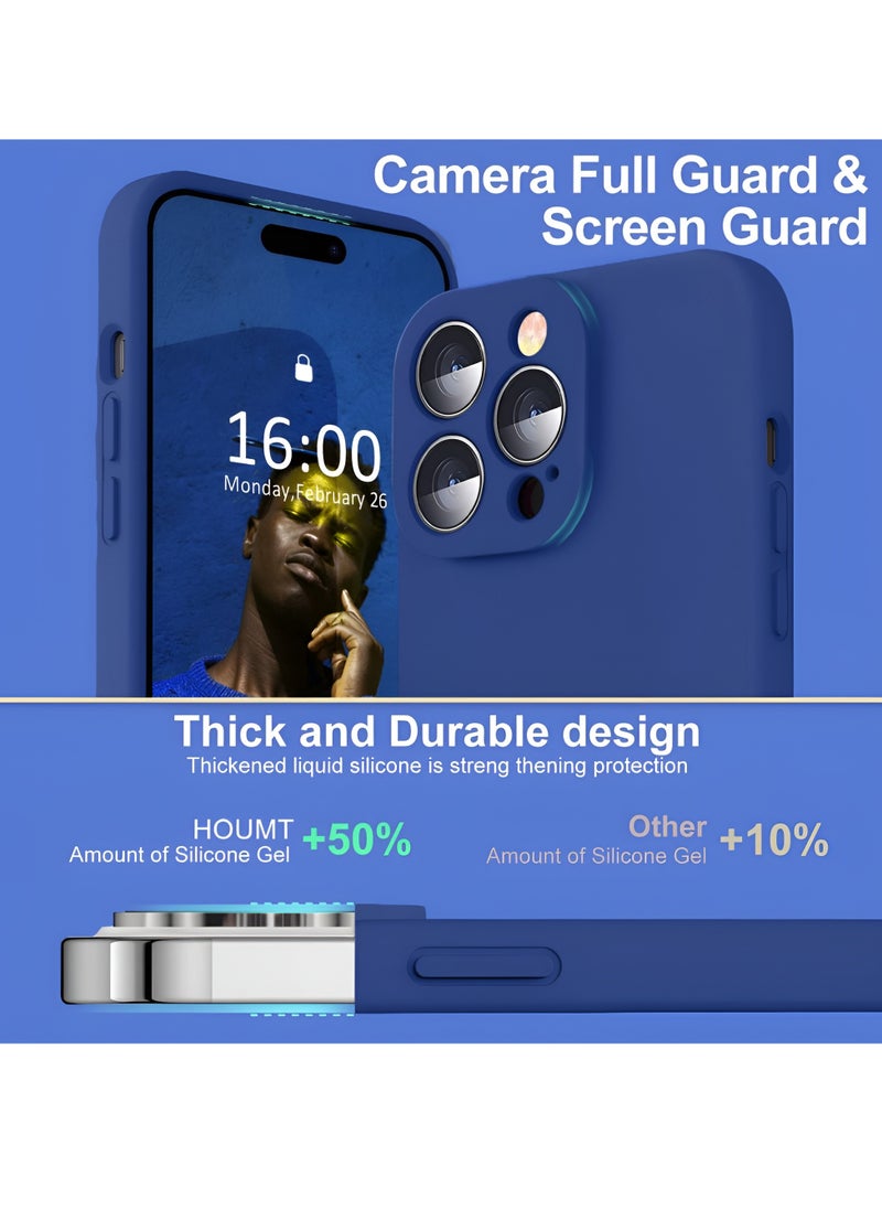 Houmt iPhone 14 Pro Case 6.1 Inch with 2Pack Screen Protector Soft Liquid Silicone Cover - Slim Fit Camera Protective Phone Case for Apple iPhone 14 Pro  - Image 4
