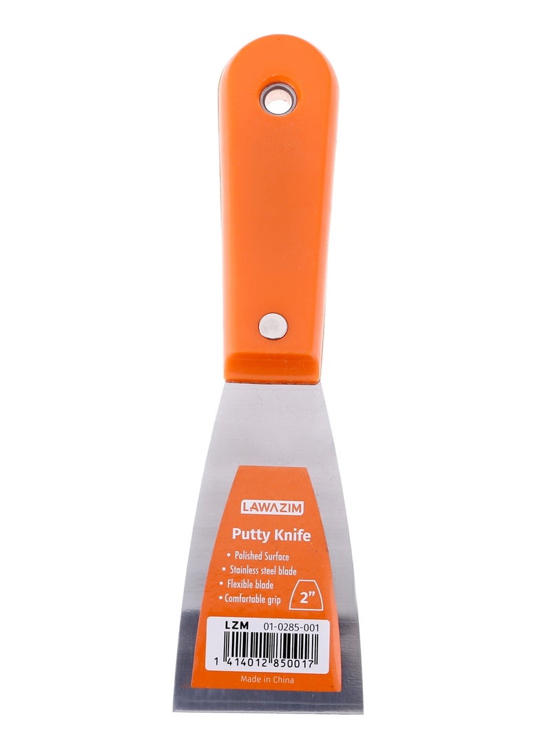 LAWAZIM Scraper With Plastic Handle - 2Inch - with Plastic Ergonomic Handle for Taping Paint Wall Floor Tile Metal Spackle Tools Knife Remover for Wood Wallpaper Canvas Render Cement Scraper - Image 1