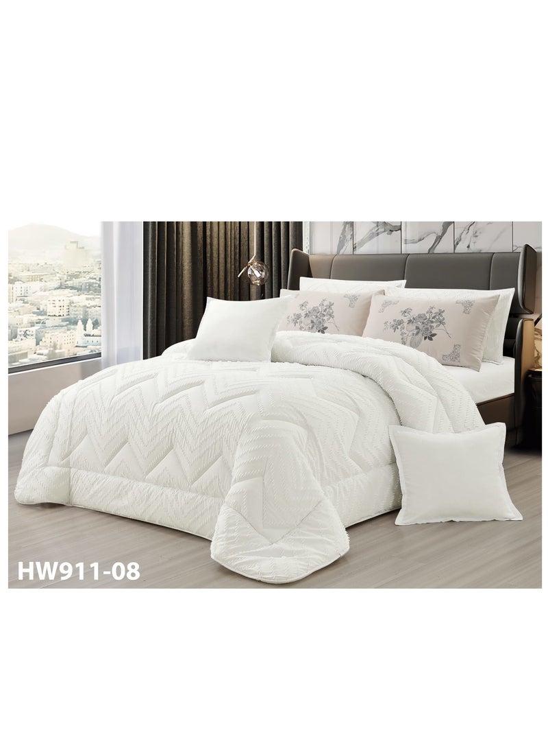 Moon - Luxury King Size 8 Pieces Quilt Cover Set Double Bed Sheet Soft Comfortable 250x230cm - Image 1