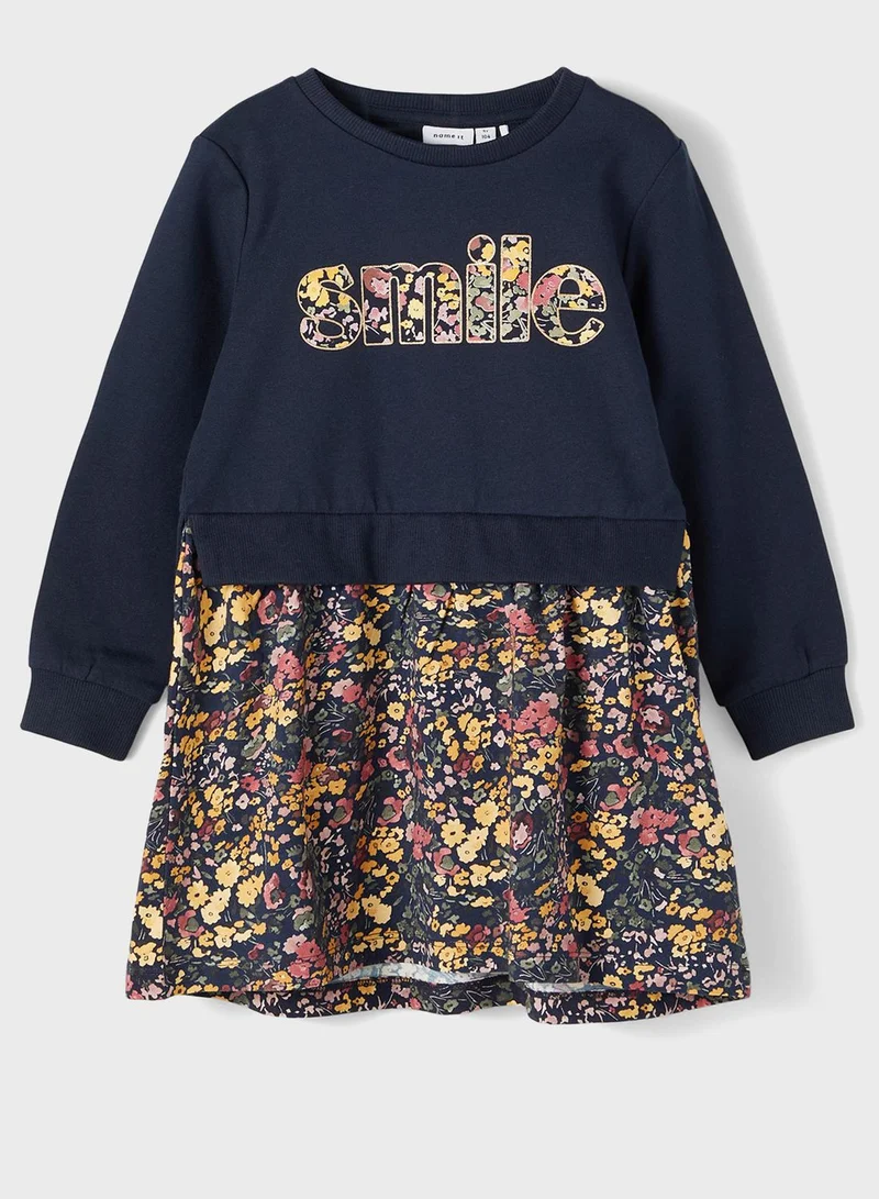 NAME IT Kids Slogan Dress