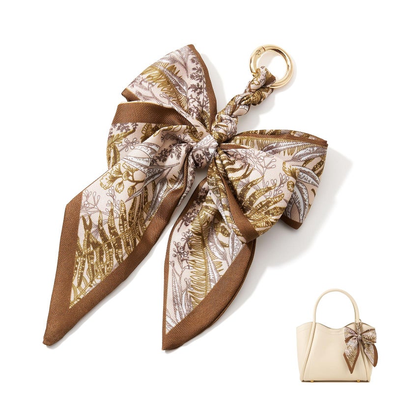 ZOOEASS Bow Purse Charms Women Cute Designer Keychain Scarf Bag Charms for Handbags Tote Bag Accessories Charm Trendy(Style 1-Color 2) - Image 1