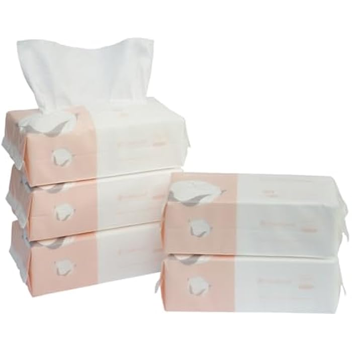 careboree Extra Thick Dry Wipe, 100% Cotton, Lint-Free Cotton Tissues (5 Pack) - Image 1