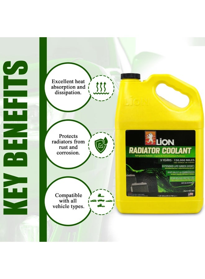 Lion Radiator Coolant 3.785L Ready to Use Extended Life HOAT Anti Rust Cooling Fluid - Image 3