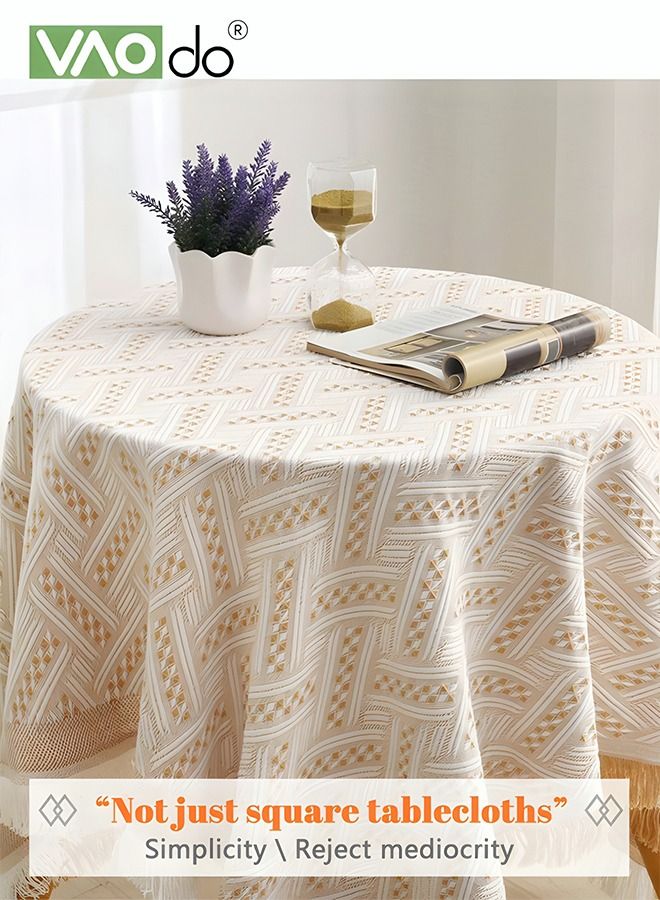 VAOdo Simple Tablecloth Desktop Heat Insulation Table Mat Home Decoration Waterproof Oil-proof Rectangular Tablecloth 130*230 CM  - Image 5
