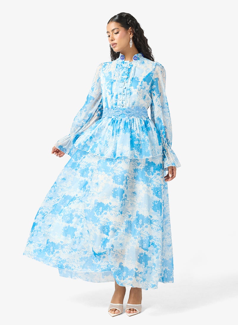 Khizana Monotone Print Dress - Image 1