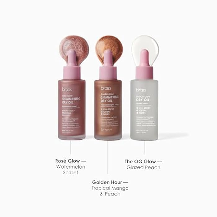 Braes Rose Glow Shimmering Dry Oil - Watermelon Sorbet - 50 Mil - Image 3