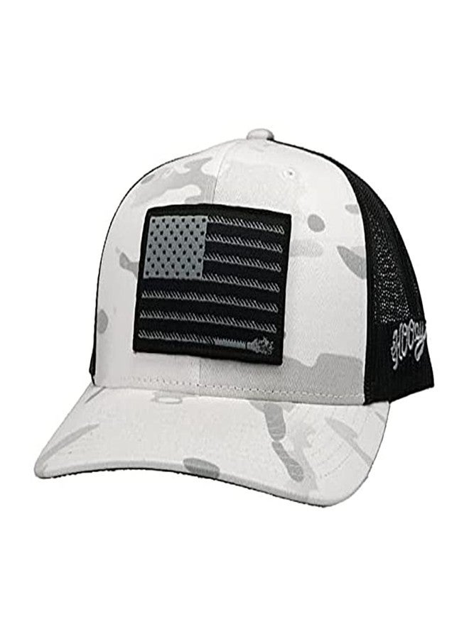 HOOEY Liberty Roper 6 Panel Trucker Wht/Camo/Blk - Image 1