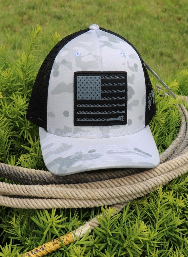 HOOEY Liberty Roper 6 Panel Trucker Wht/Camo/Blk - Image 4
