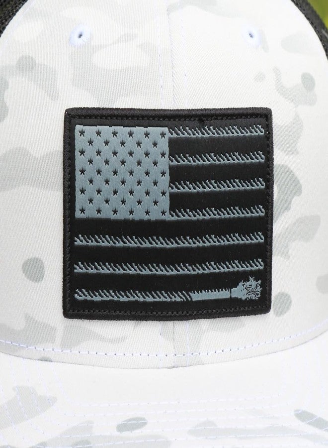 HOOEY Liberty Roper 6 Panel Trucker Wht/Camo/Blk - Image 5