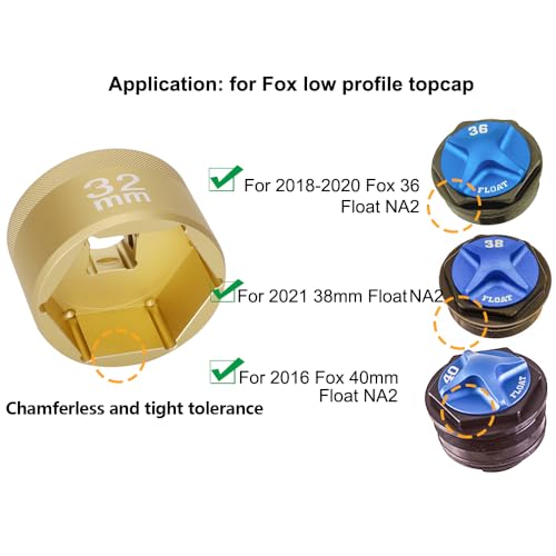 vbaxy 32mm Top cap socket Fork Socket Chamferless Flat Socket for Fox 36 38 40 Float NA2 Rebuild - Image 3