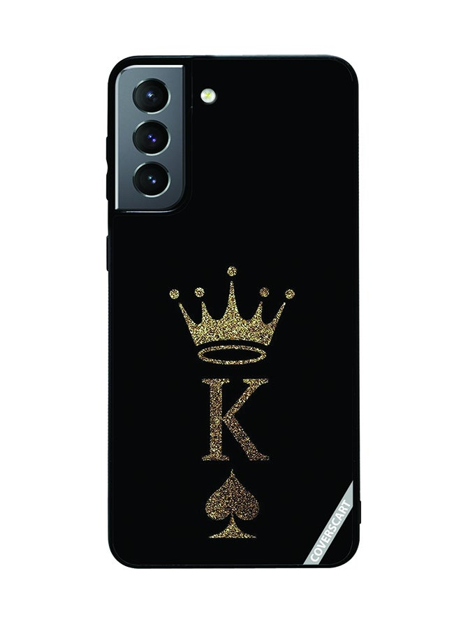COVERSCART Protective Case Cover For Samsung Galaxy S21 FE 5G Letter K Design Black