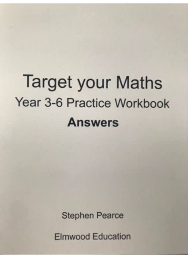 null - Target your Maths Year 3-6 Practice Workbook Answe - Image 1