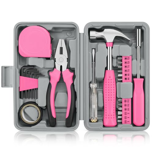 KALIACHO 24pcs Home DIY Tool Kit for Household, Office & Garage - General Repair Small Hand Tool Set with Storage Case - Image 1