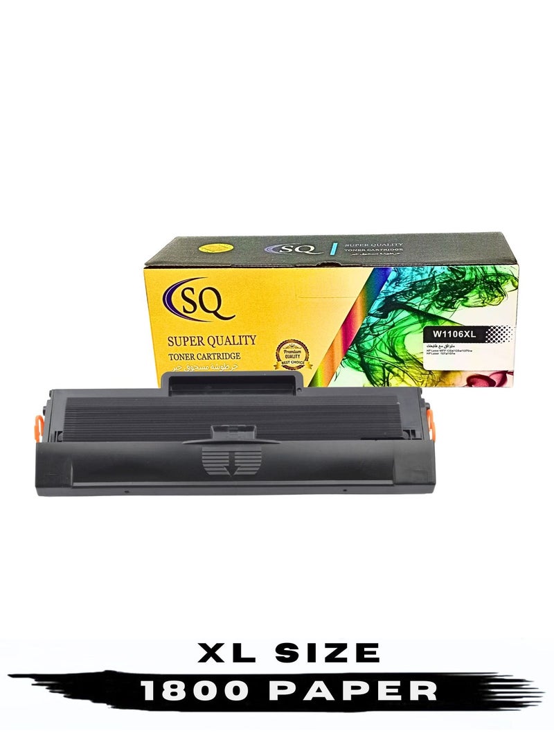 اس كيو خرطوشة حبر ليزر بديلة  HP 106A W1106A أسود XL– متوافقة مع طابعات HP LaserJet 107a و MFP 135a 135w 137fnw وغيرها( N33636378A) - Image 1