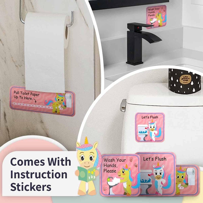 Putska Potty Training Chart with 35 Magnetic Unicorn & Star Stickers, 3 Reminder Stickers and Crown for Toddlers Girls - Potty Training Rewards for Kids - Unicorn - Image 5