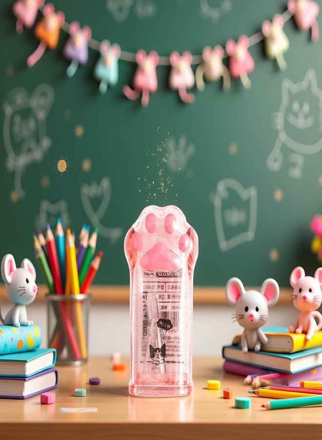 Jinshining Pink Cute Cat Paw Pencil Sharpener Kawaii School Supplies Student Prize Kids Gift Kawaii Pencil Sharpener Cat Schools Supplies for Girls Cat Lovers Office School Home Writing and Correction Supplies - Image 3