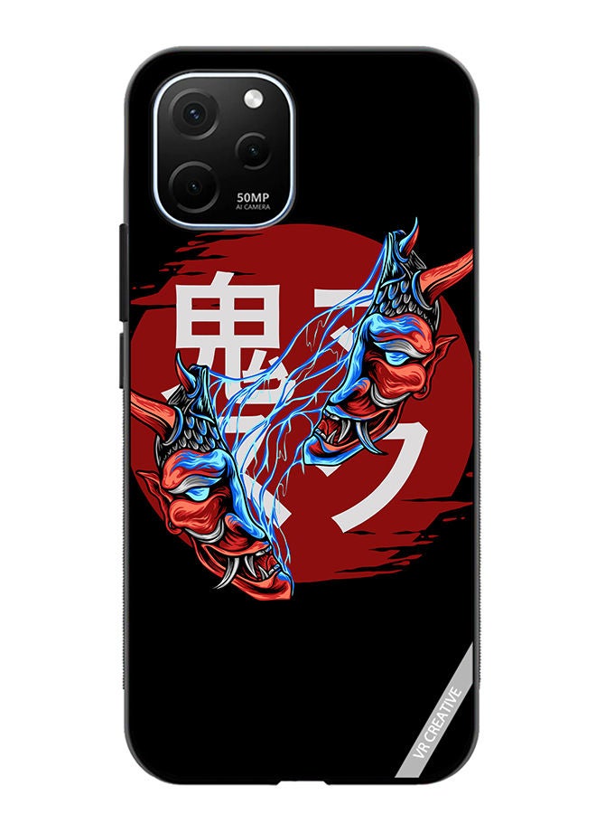 VR CREATIVE Protective Case Cover For Huawei Enjoy 50z Cracked Mask Design Multicolour - Image 1