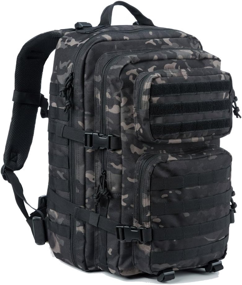 REEBOW GEAR Military Tactical Backpack 40L Assault Pack Army Molle Bug Out Bag Backpacks Black Brown - Image 2