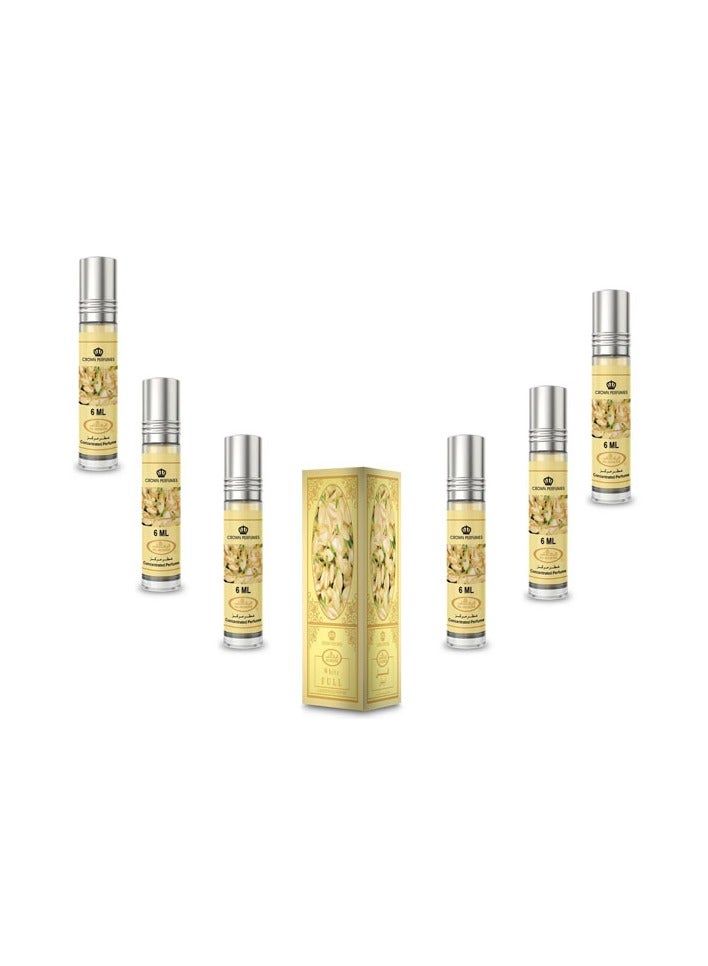 الرحاب عطر زيتي فل 6 مل 6 قطع - Image 2