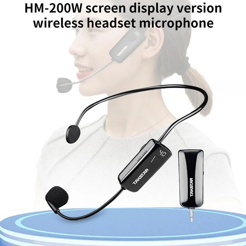 أذناس لاسلكي نطاق 40 مترًا - ميكروفون مكثف مقاوم للتداخل UHF - بطارية ليثيوم أيون سعة 400 مللي أمبير ساعة مدة تشغيل 6 ساعات - أذناس للخطاب للenseignement، المرشد السياحي، والأنشطة الترويجية - Image 4
