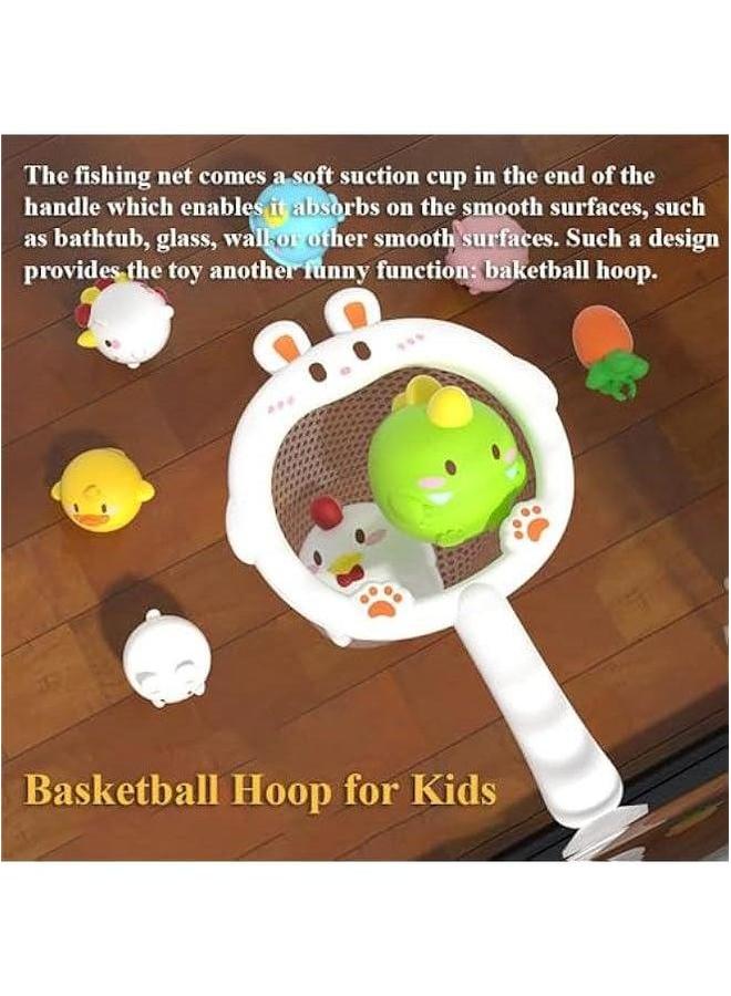 Glowing Fishing Bath Toy, Animal Ball Tub Toy Light Up Bathtub Luminous Floating Game Basketball Hoop (3PCS Balls-1)  - Image 4