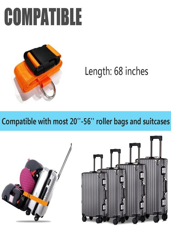GUCHO Car Seat Belt Strap to Suitcase, Convert Kid Car Seat and Carry-on Luggage to Airport Stroller Carrier,Safe Travel Solution for Transport (Orange) - Image 2