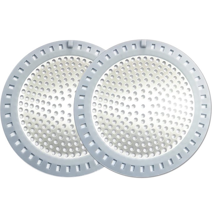 2PCS SHOWER DRAIN HAIR CATCHERSTRAINERCOVERFILTERTRAP BATHTUB CATCHER STOPPER FOR STALL DRAINBATHROOM FLOOR DRAIN STAINLESS STEEL AND SILICONE SHIELD