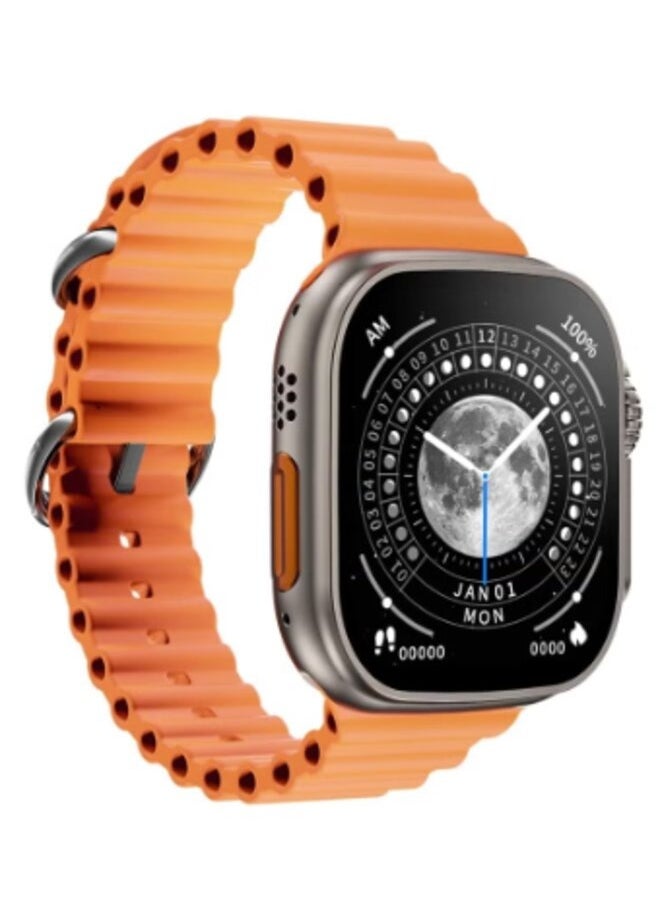 W&O - Smart Watch X9+ Plus Ultra Series 8 (2023) Smart Watch 2.08 Inch IPS display NFC Bluetooth V5 Call Waterproof IP67 Wireless Charger (gold) - Image 1