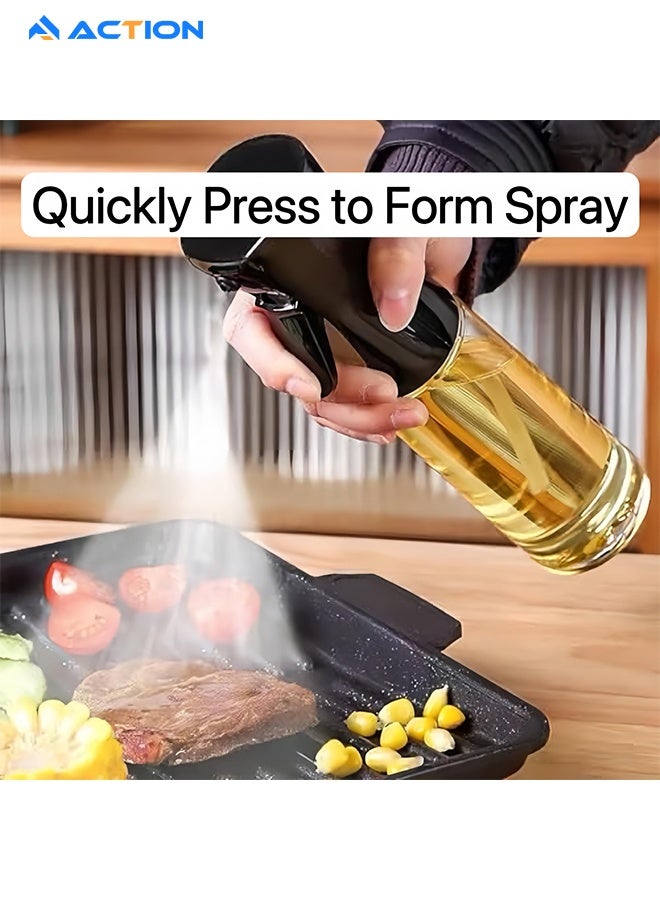 ACTION High-Pressure Nozzle Oil Spray Bottle - 200ml Durable Food-Grade Glass for Healthy Cooking, BBQ, Frying, Salad, Travel - Ergonomic Non-Slip Handle, Wide Mouth Design, Leak-Proof - Image 3