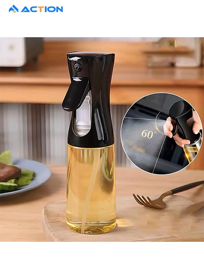 ACTION High-Pressure Nozzle Oil Spray Bottle - 200ml Durable Food-Grade Glass for Healthy Cooking, BBQ, Frying, Salad, Travel - Ergonomic Non-Slip Handle, Wide Mouth Design, Leak-Proof - Image 1