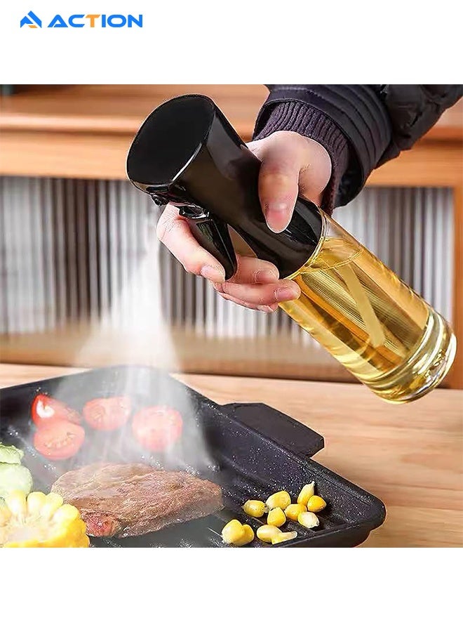 ACTION High-Pressure Nozzle Oil Spray Bottle - 200ml Durable Food-Grade Glass for Healthy Cooking, BBQ, Frying, Salad, Travel - Ergonomic Non-Slip Handle, Wide Mouth Design, Leak-Proof - Image 2