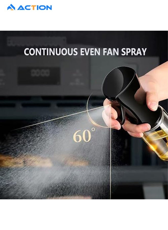 ACTION High-Pressure Nozzle Oil Spray Bottle - 200ml Durable Food-Grade Glass for Healthy Cooking, BBQ, Frying, Salad, Travel - Ergonomic Non-Slip Handle, Wide Mouth Design, Leak-Proof - Image 5