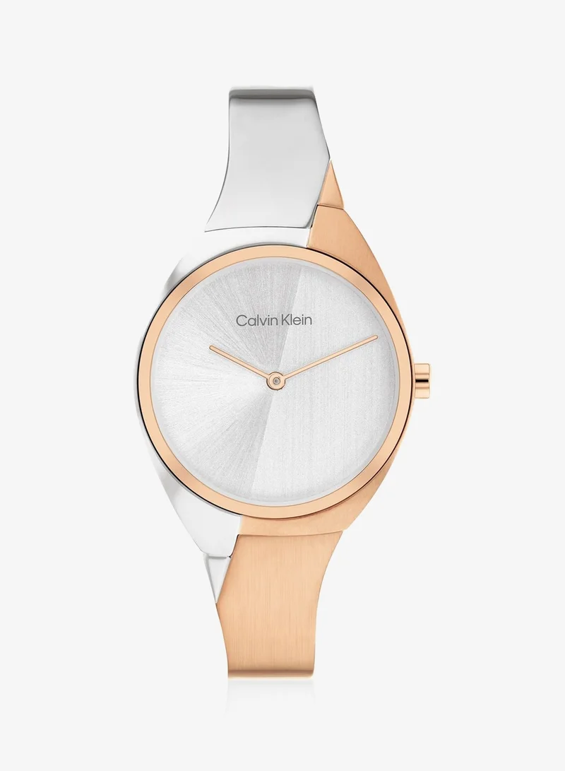 Charming Collection Analog Quartz Watch For Women With Two-Tone Stainless Steel Bracelet - 25200237