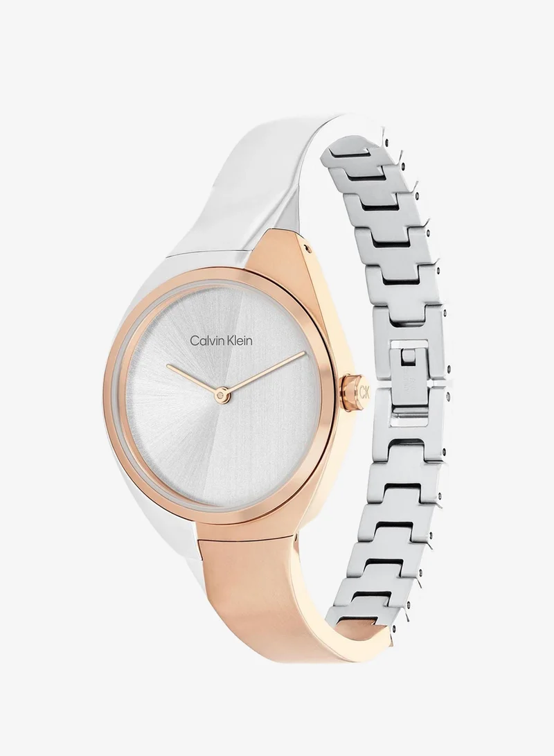 Calvin Klein  Charming Collection Analog Quartz Watch For Women With Two-Tone Stainless Steel Bracelet - 25200237 for Women | Best Price UAE