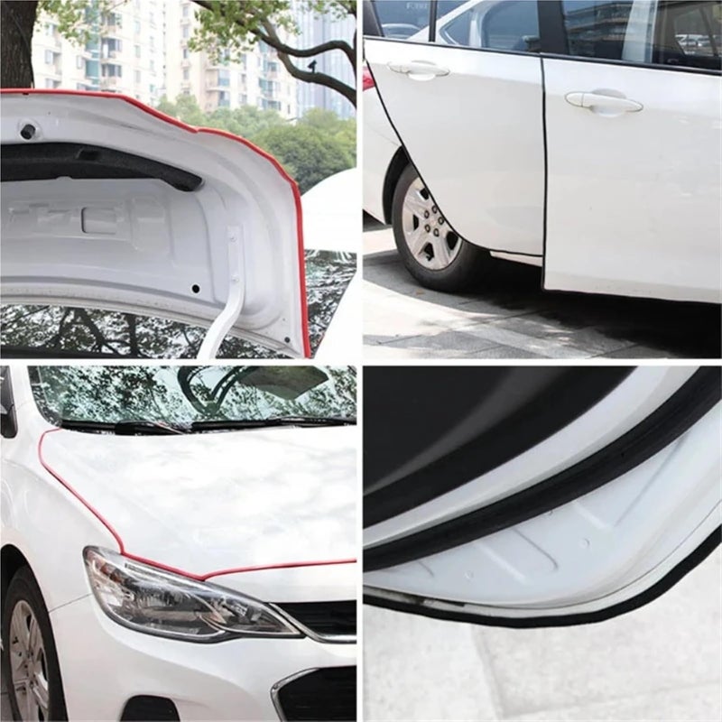 Car Door Edge Guards 10M Universal Car Door Protector Sticker Door Edge Scratch Protector Strip Rubber Seal U Shape Car Edge Strip(Blue 10M) - Image 3