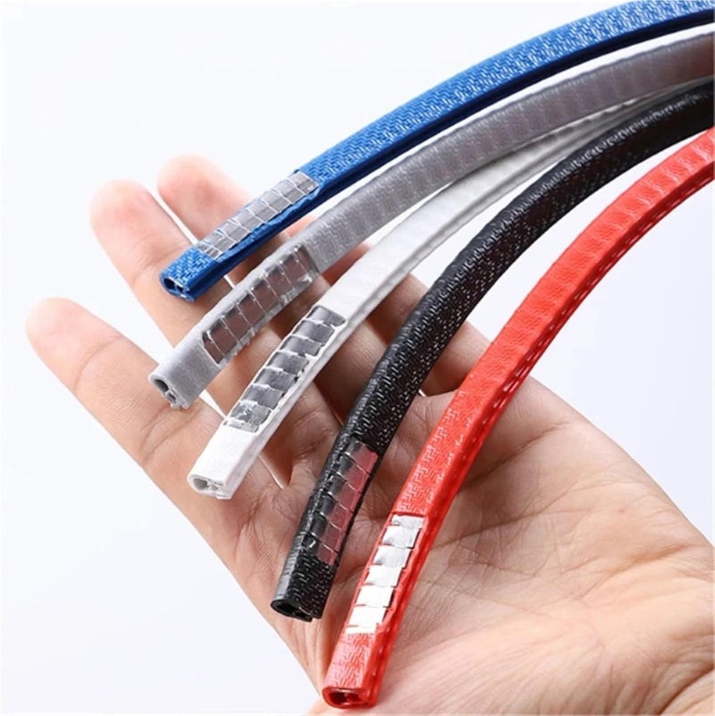 Car Door Edge Guards 10M Universal Car Door Protector Sticker Door Edge Scratch Protector Strip Rubber Seal U Shape Car Edge Strip(Blue 10M) - Image 4