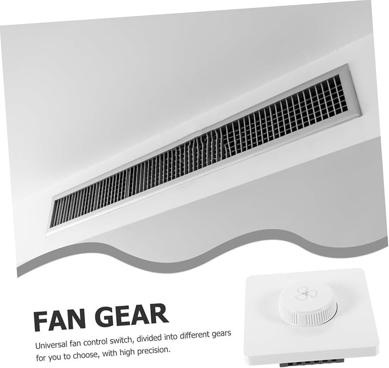 STOBOK 2Pcs Fan Speed Controller Panel Impact Resistant Design for Ceiling and Indoor Fans - Image 5