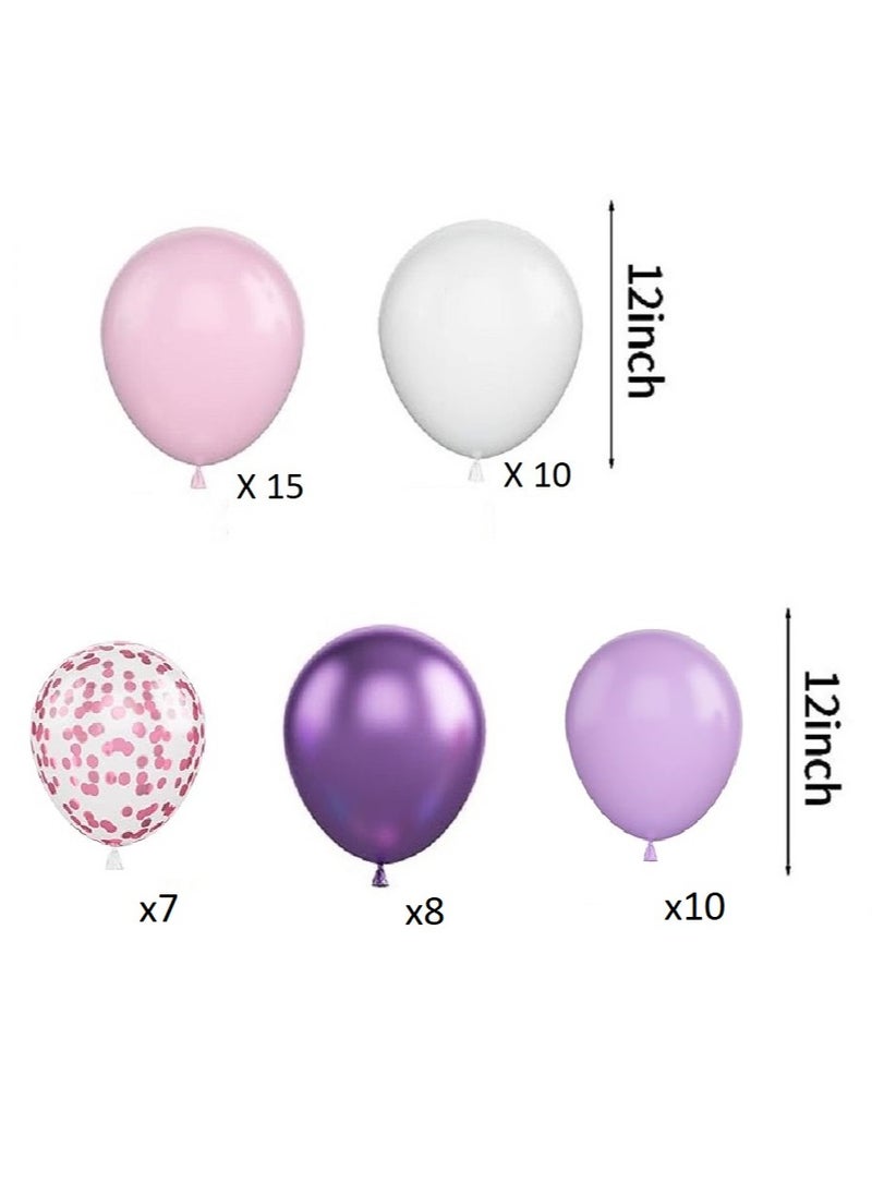 Multicolor Happy Birthday Banner With Hello Kitty Theme Foil Chrome And Confetti Balloon Set  - Image 2