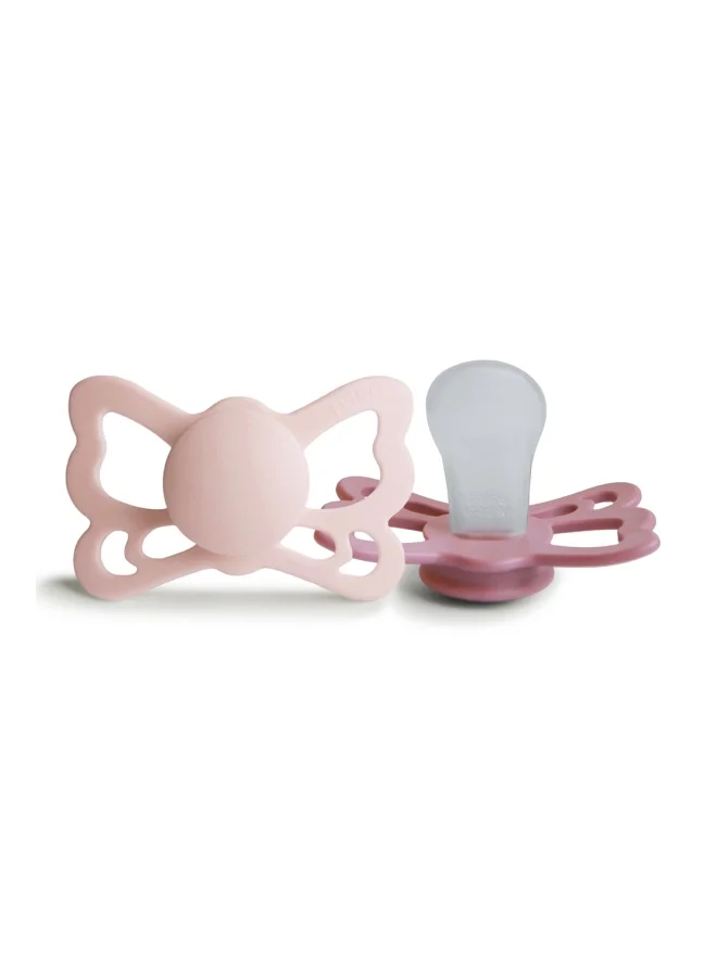 FRIGG Pack Of 2 Butterfly Anatomical Silicone Size 2 Blush/Cedar