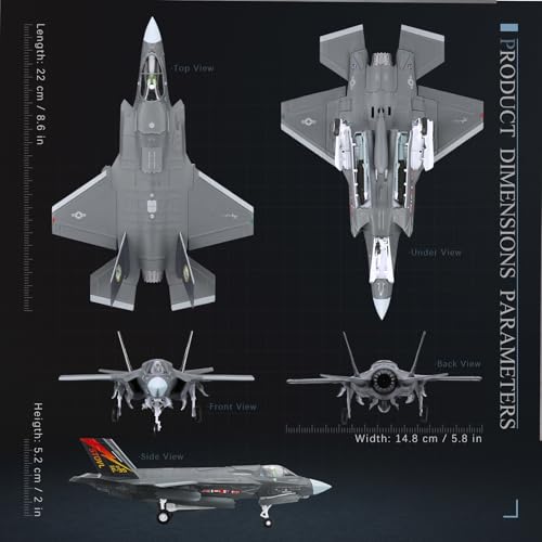 HANGHANG 1/72 F35B Attack Fighter Plane Metal Aircraft Model Military Airplane Model Diecast Plane Model for Collection or Gift - Image 5