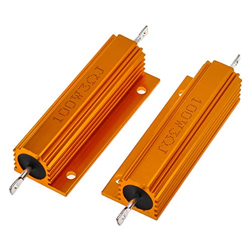 Dahszhi Wirewound Resistor 3 Ohm 100W Aluminum Case Chassis Mounted Resistor - 2pcs - Image 1