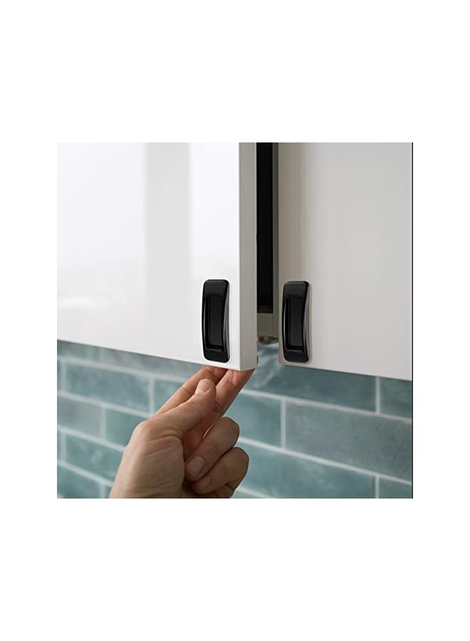 PROMASS 4 PCS Self-Adhesive Sliding Door Security Handles, Plastic Self-Stick Handle for Kitchen Cabinets - Image 2