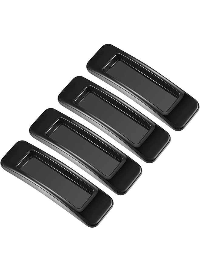 PROMASS 4 PCS Self-Adhesive Sliding Door Security Handles, Plastic Self-Stick Handle for Kitchen Cabinets - Image 1