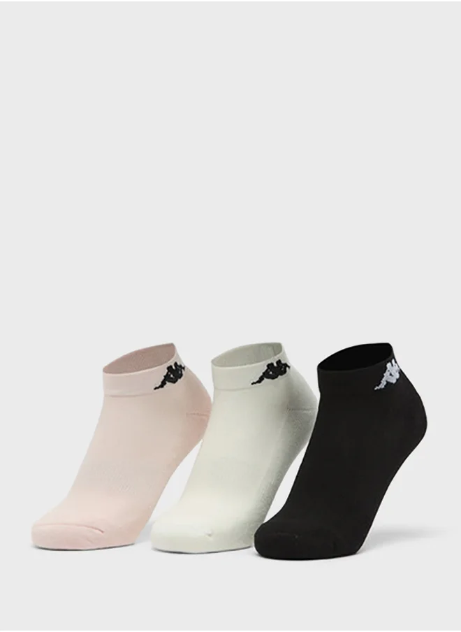 كابا 3 Pack Logo Ankle Socks