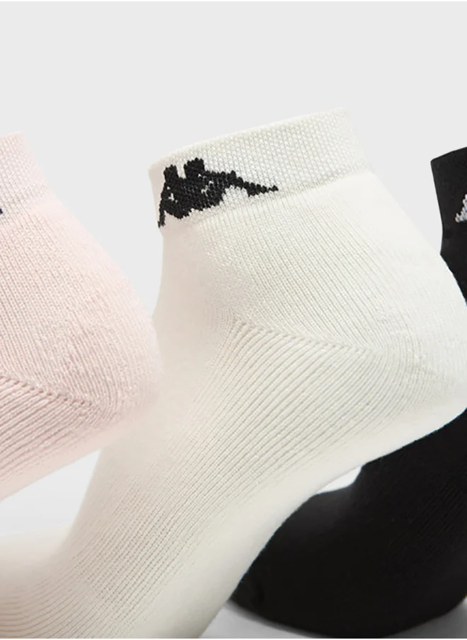 كابا 3 Pack Logo Ankle Socks